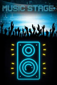 music stage game logo